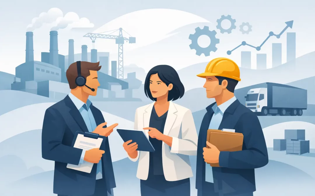 Externe Vertriebsmitarbeiter für Industrieunternehmen