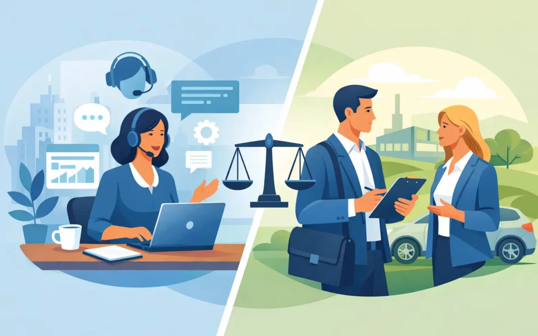 Telesales versus Außendienst vergleichen